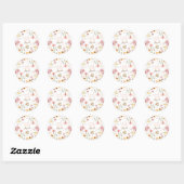 Pastel Fairy bloementuin thee feest verjaardag Ronde Sticker (Vel)