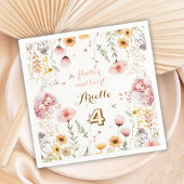 Pastel Fairy bloementuin thee feest verjaardag Servet