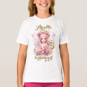 Pastel Fairy bloementuin thee feest verjaardag T-shirt (Voorkant)