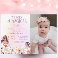 Pastel Fairy Eerste Magische Verjaardag Foto