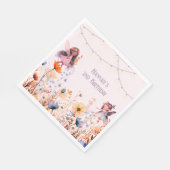 Pastel Fairy Garden Magic Tweede Verjaardag Servet (Hoek)