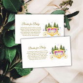 Pastel Fairy Princess Carriage Books Baby Shower Informatiekaartje