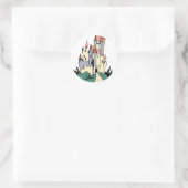 Pastel Fairytale Castle Ronde Sticker (Tas)
