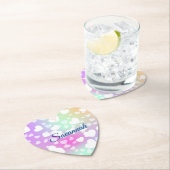 Pastel Falling Hearts gepersonaliseerd Kartonnen Onderzetters (Insitu)