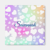 Pastel Falling Hearts gepersonaliseerd Magneet (Voorkant)