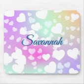 Pastel Falling Hearts gepersonaliseerd Muismat (Voorkant)
