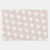 Pastel Fancy harten Valentijnse  Inpakpapier Vel (Voorkant 2)