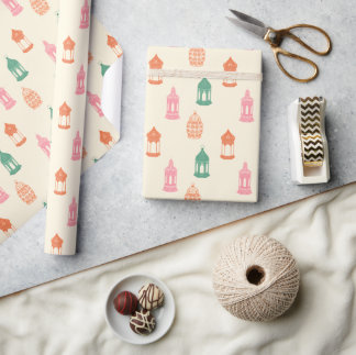 Pastel Fanous Lantern Wrapping Paper Cadeaupapier