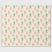 Pastel Fanous Lantern Wrapping Paper Cadeaupapier (Vlak)