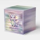 Pastel Fantasy Draak Baby Shower Bedankdoosjes (Voorkant Zijde)