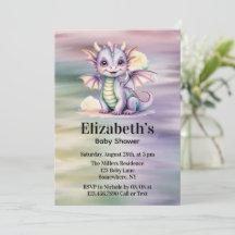 Pastel Fantasy Draak Baby Shower