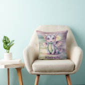 Pastel Fantasy Dragon Baby Shower Kussen (Stoel)