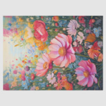 Pastel Fantasy Flower Garden Roze Bloemen