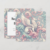 Pastel Fantasy Griffin Kaart (Voorkant / Achterkant)