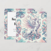 Pastel Fantasy Griffin Kaart (Voorkant / Achterkant)