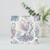 Pastel Fantasy Griffin Kaart (Staand voorkant)