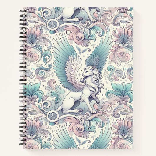 Pastel Fantasy Griffin Notitieboek (Voorkant)