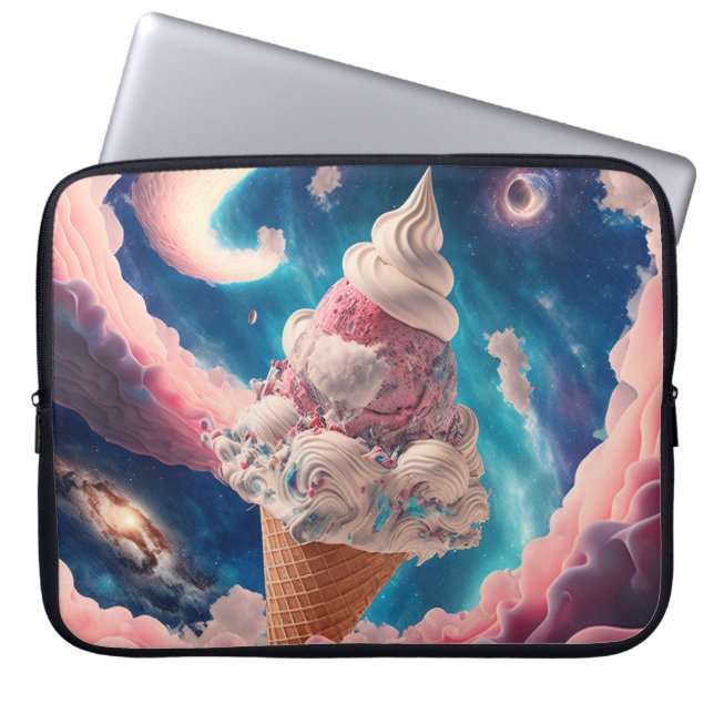 PASTEL FANTASY ICE CREAM CONE LAPTOP SLEEVE (Voorkant)