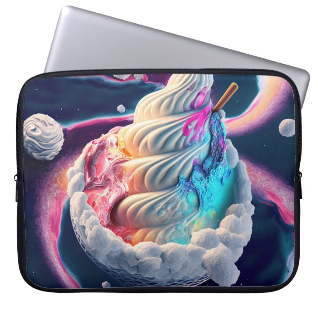 PASTEL FANTASY ICE CREAM CONE LAPTOP SLEEVE (Voorkant)