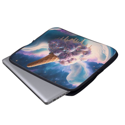 PASTEL FANTASY ICE CREAM CONE LAPTOP SLEEVE (Voorkant onderkant)