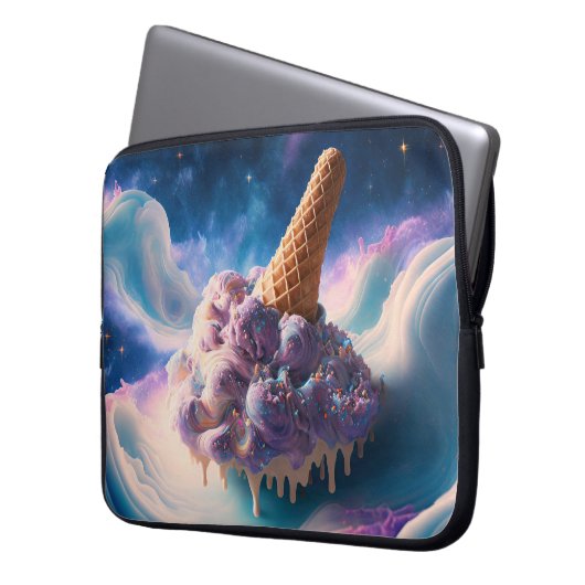 PASTEL FANTASY ICE CREAM CONE LAPTOP SLEEVE (Voorkant Links)
