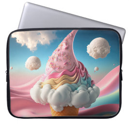 PASTEL FANTASY ICE CREAM CONE LAPTOP SLEEVE