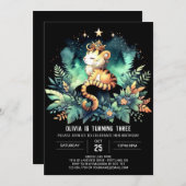 Pastel Fantasy Tijger Verjaardag Kaart (Voorkant / Achterkant)