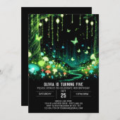 Pastel Fantasy Woodland Digitale Verjaardag Kaart (Voorkant / Achterkant)