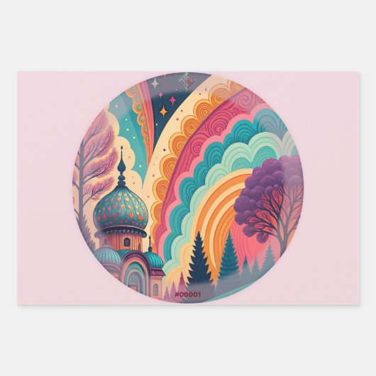 Pastel Fantasy Wrapping Paper Set – Customizable (Voorkant 3)