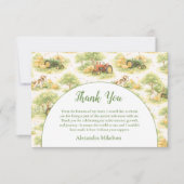 Pastel Farm Tractor Barnyard 1st Birthday Bedankkaart (Voorkant)