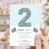 Pastel Fast Two Birthday Car Kaart