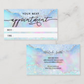 pastel faux glitter textuurkaart visitekaartje (Voorkant / Achterkant)