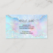 pastel faux glitter textuurkaart visitekaartje (Achterkant)