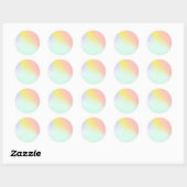 Pastel faux holo Trendy Ronde Sticker (Vel)