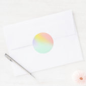 Pastel faux holo Trendy Ronde Sticker (Envelop)