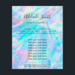 pastel FAUX holographic iridescent Flyer<br><div class="desc">schoonheidssalon professionele make - up kunstenaar flyer</div>