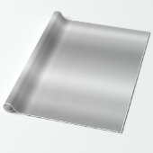 Pastel Faux Silver Grey Folie Ombre Cadeaupapier (Uitgerold)