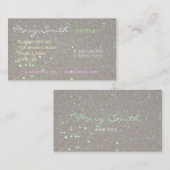 Pastel faux Sparkles & Glitter visitekaartjes (Voorkant / Achterkant)