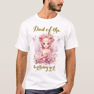 Pastel feeërieke bloementuin theepartij verjaardag t-shirt