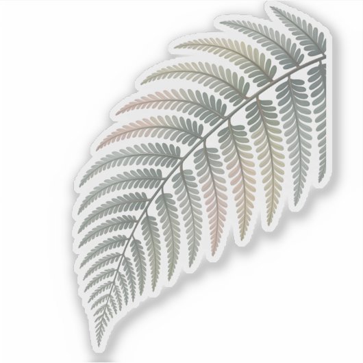 Pastel fern leaf* sticker (Voorkant)