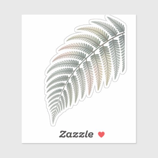 Pastel fern leaf* sticker (Vel)