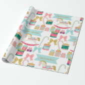Pastel Festive Nutkraker Toys Kerstmis Cadeaupapier (Uitgerold)