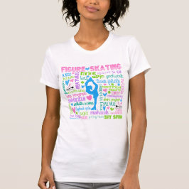 Pastel Figuur Skater Words Typografie T-shirt
