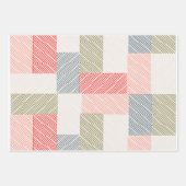 Pastel fijne strepen inpakpapier vel (Voorkant 3)
