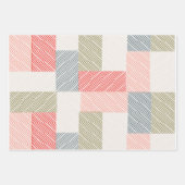 Pastel fijne strepen inpakpapier vel (Voorkant 2)