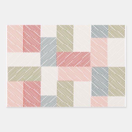 Pastel Fine Stripes Inpakpapier Vel (Voorkant 3)