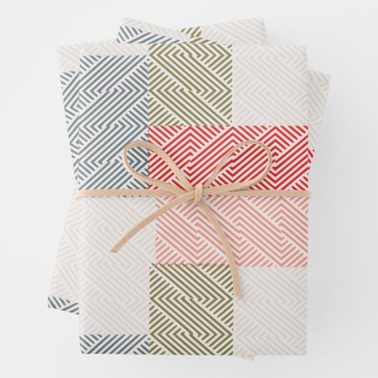 Pastel Fine Stripes Inpakpapier Vel (In situ)