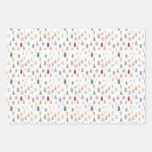 pastel fir - boomvakantiepompbladen inpakpapier vel (Voorkant)