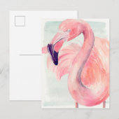 Pastel Flamingo Briefkaart (Voorkant / Achterkant)
