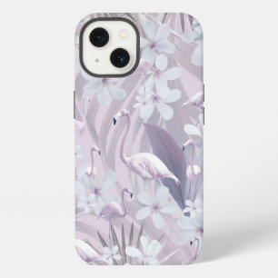 Pastel Flamingo Jungle Liefde 4 #kunst #tropisch iPhone 13 Hoesje